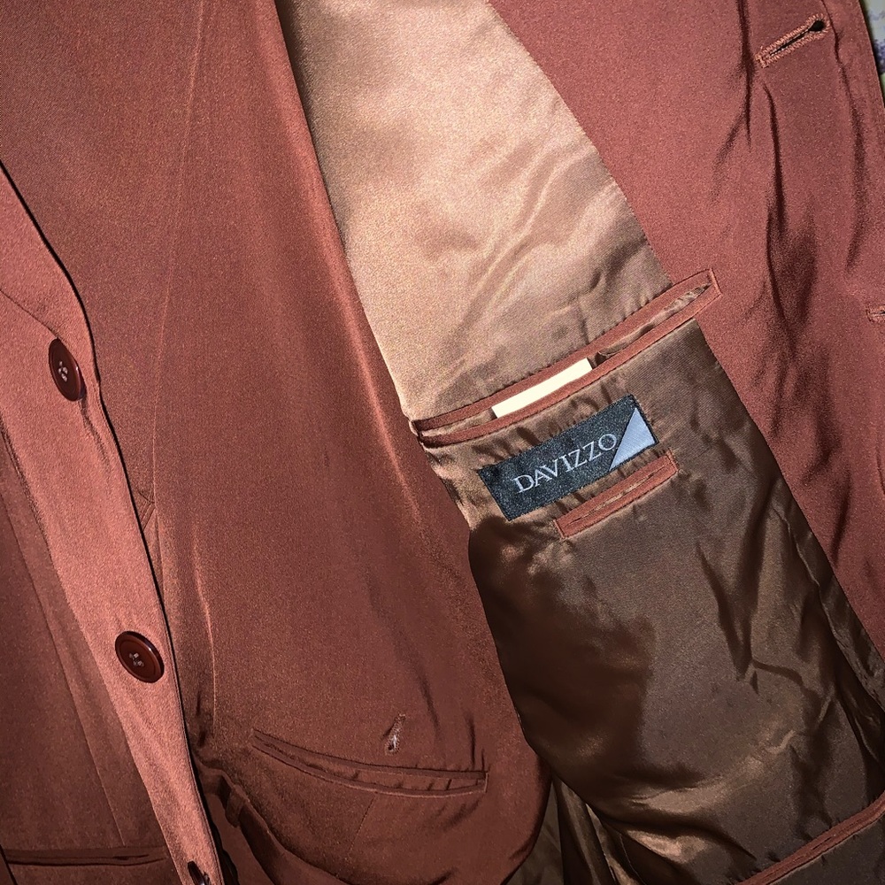 Davizzo brown 2 piece suit